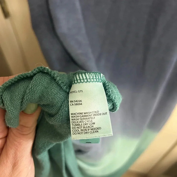 Royal Robbins Sunset Cowl Neck Midi Dress Deep Blue Ombré XL - Picture 4 of 6